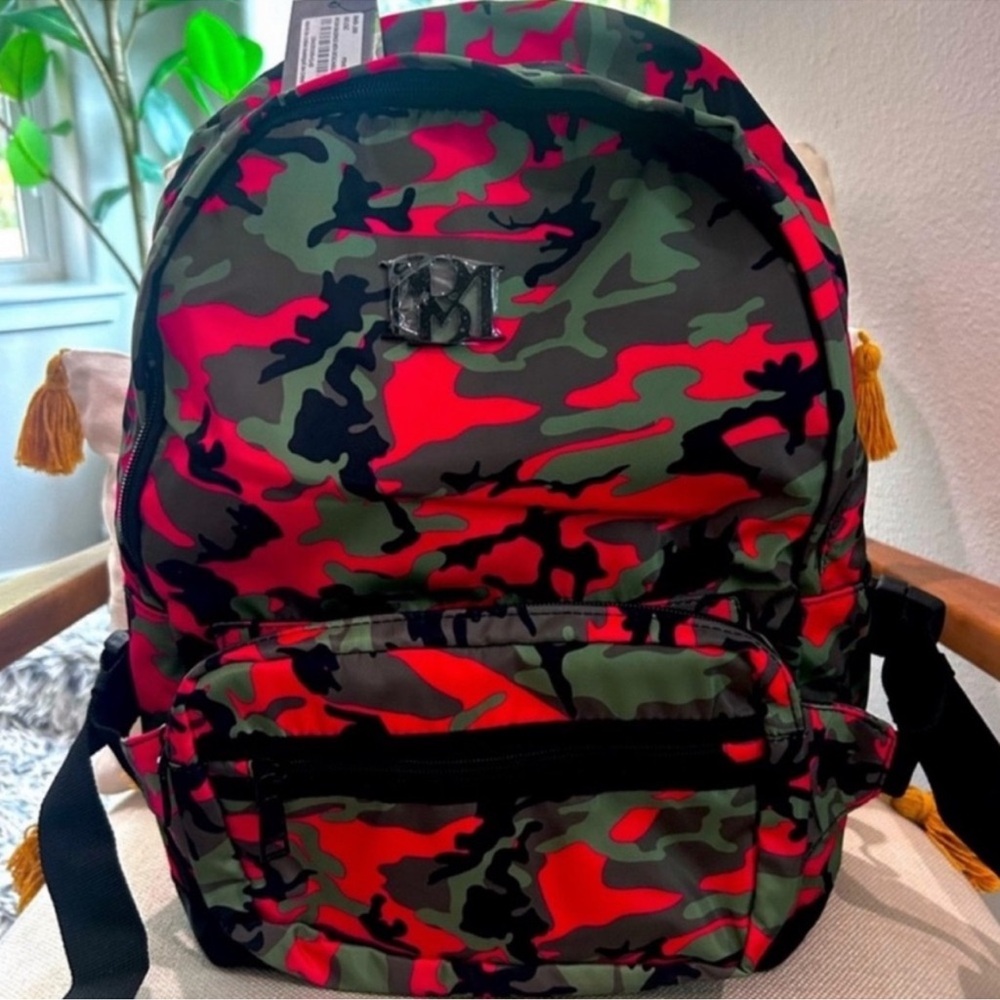Badgley Mischka 
Camouflage Backpack with Detachable Pouch NWT